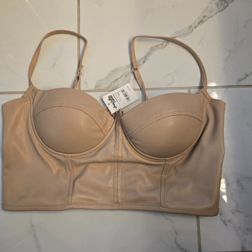 Charlotte Russe Faux Leather Corset L